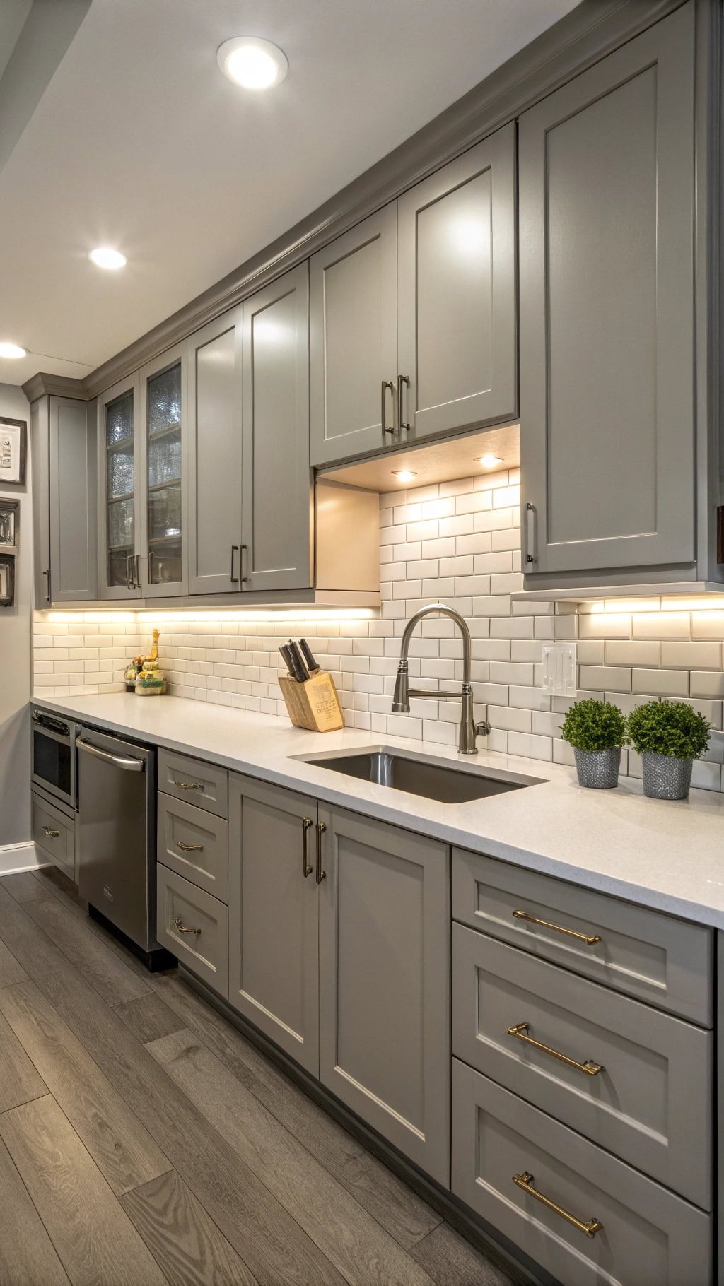 cozy bright under cabinet lighting