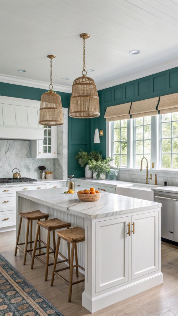 17 Stylish Dark Green Kitchen Wall Designs