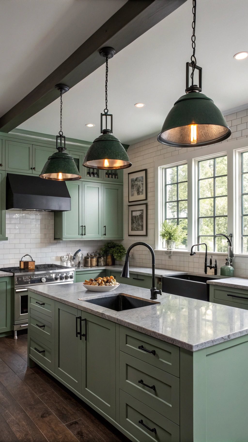 forest green lighting fixtures