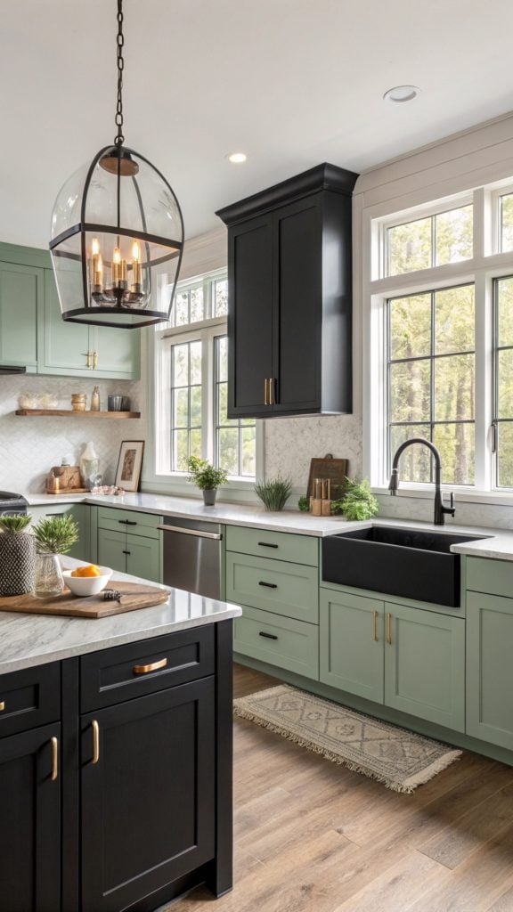 23 Georgeous Green and black kitchen Ideas