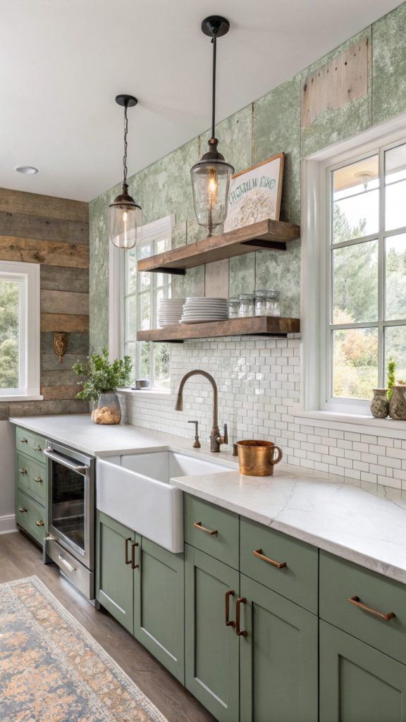 22 Gorgeous Green Backsplash Kitchen Designs