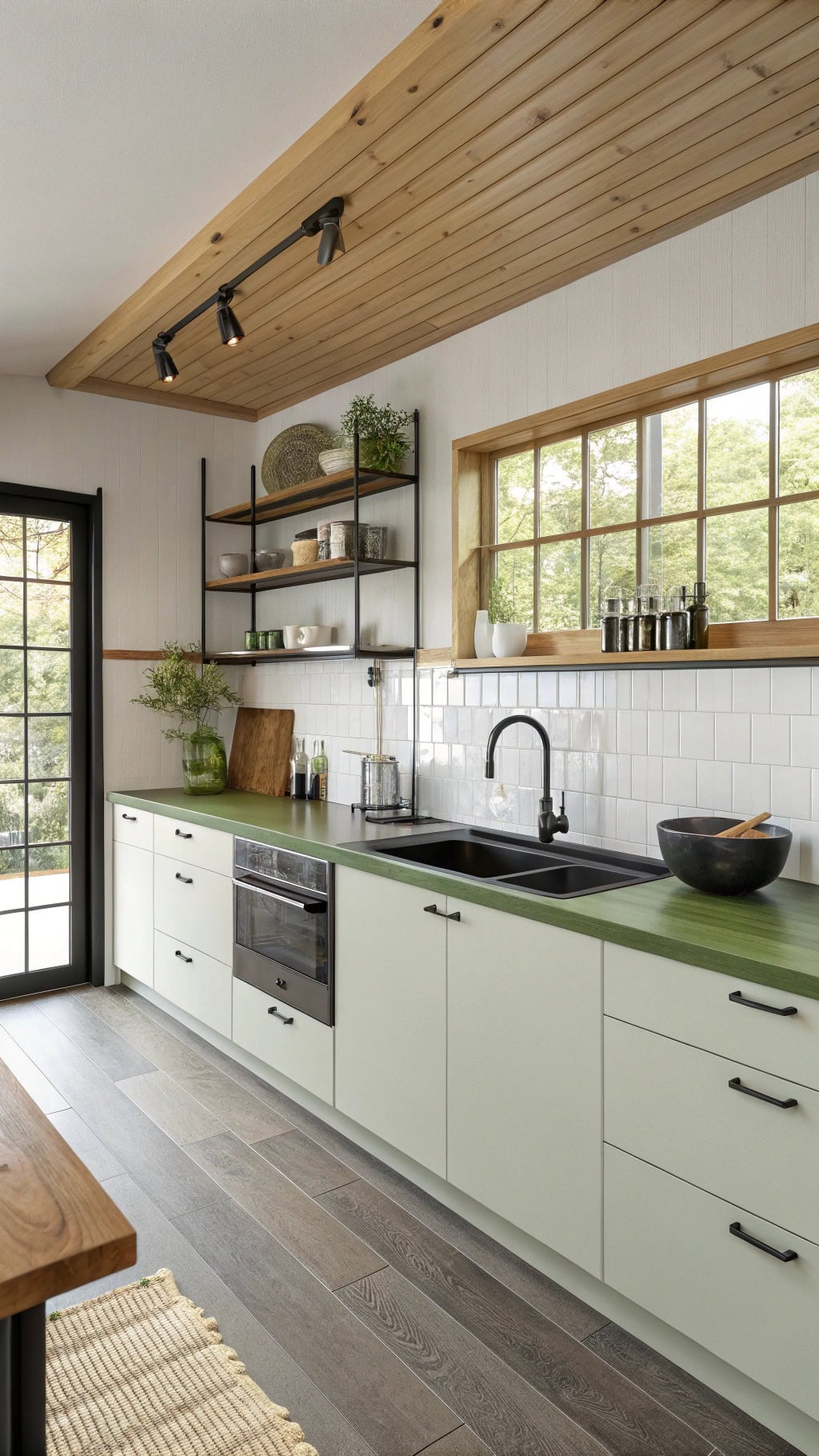 matcha stained bamboo countertop elegance