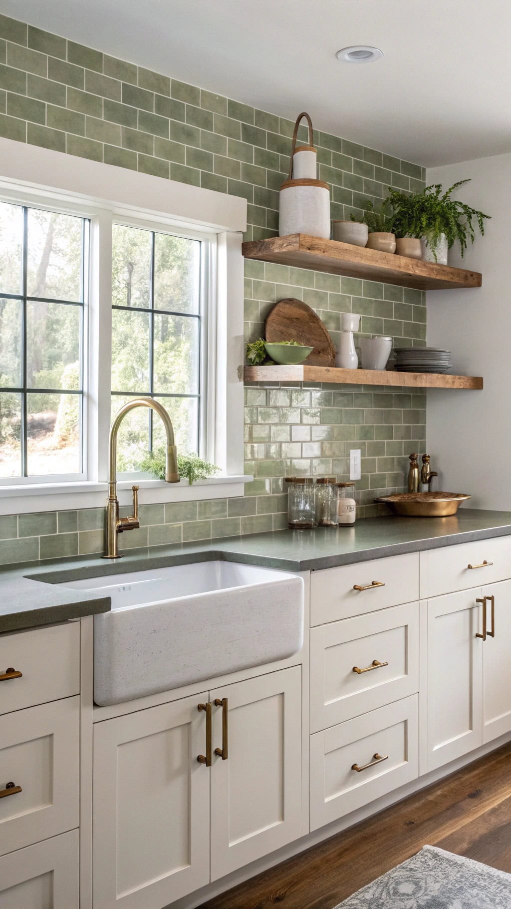 muted olive tile elegance
