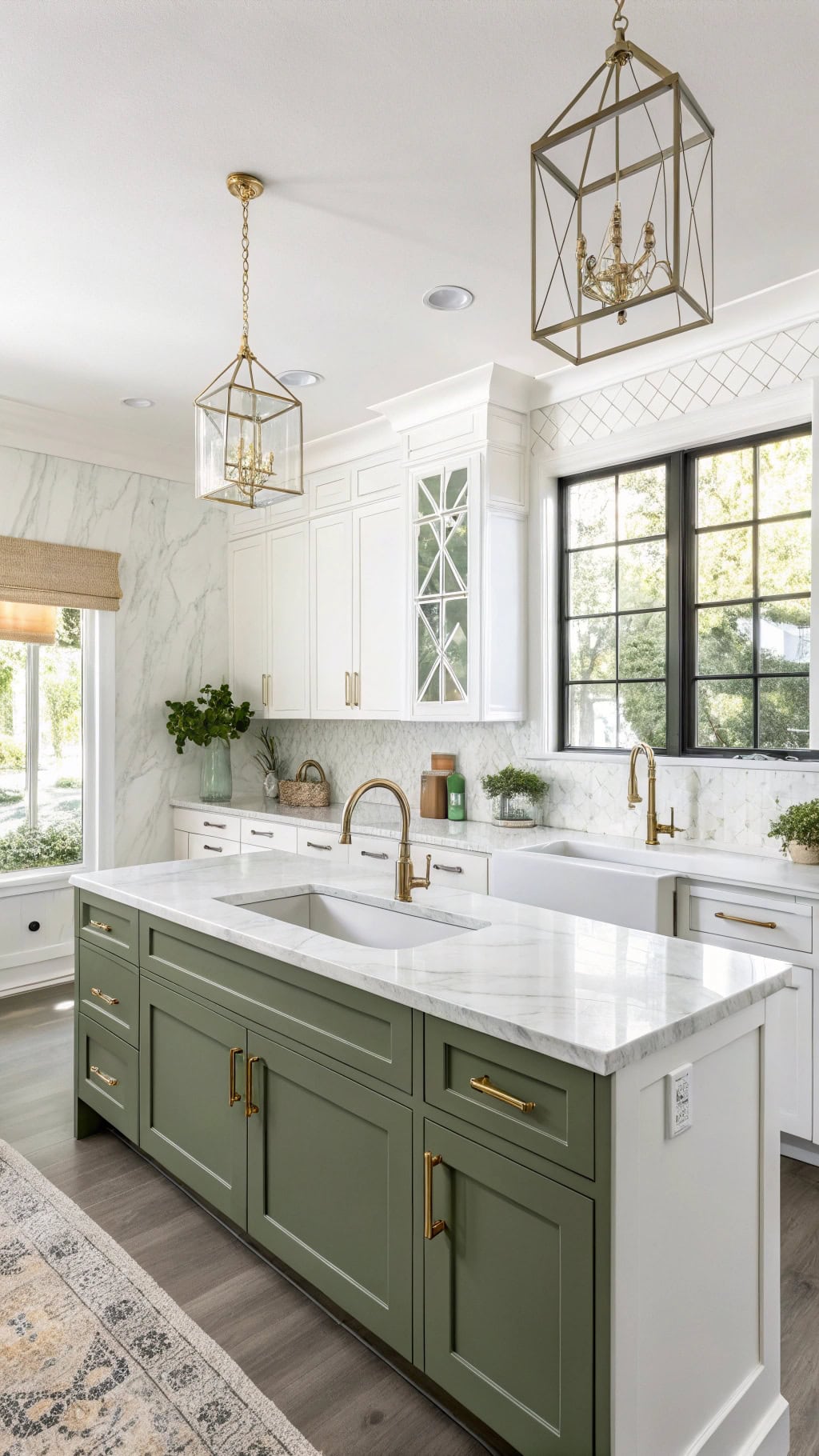olive green kitchen accents