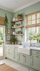 17 Eye-Catching Green and Oak Kitchen Designs You'll Love