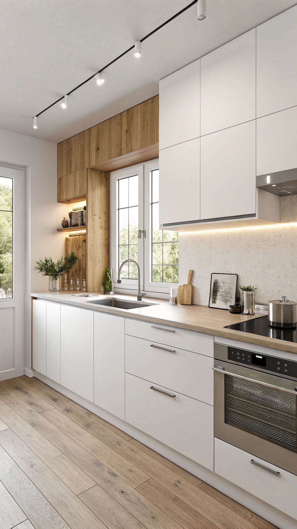 sleek scandinavian kitchen design