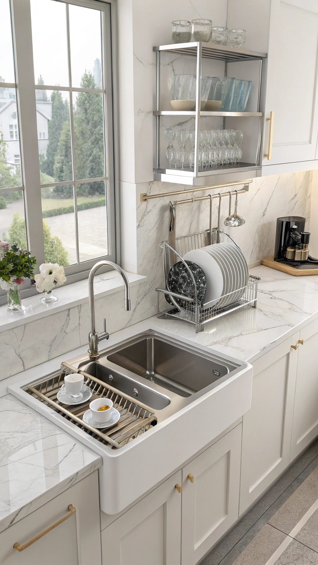 stylish over sink drying rack
