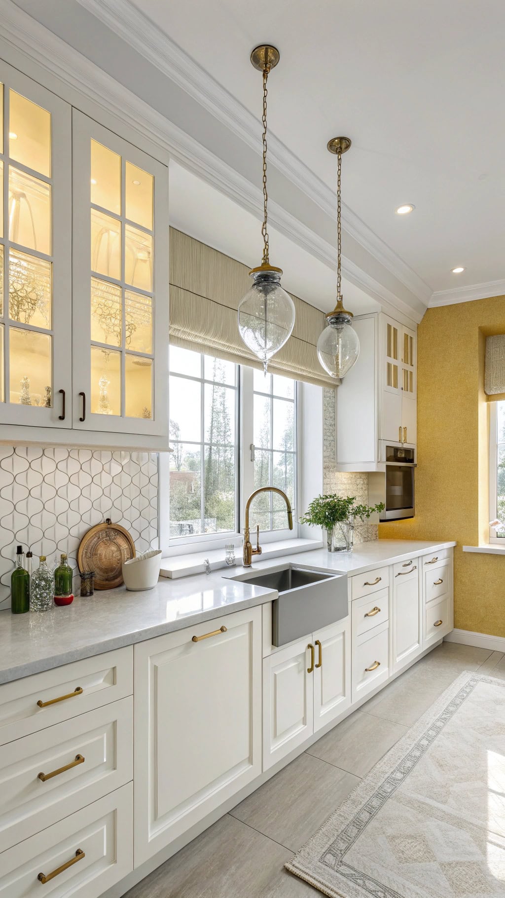 sunny yellow kitchen accents