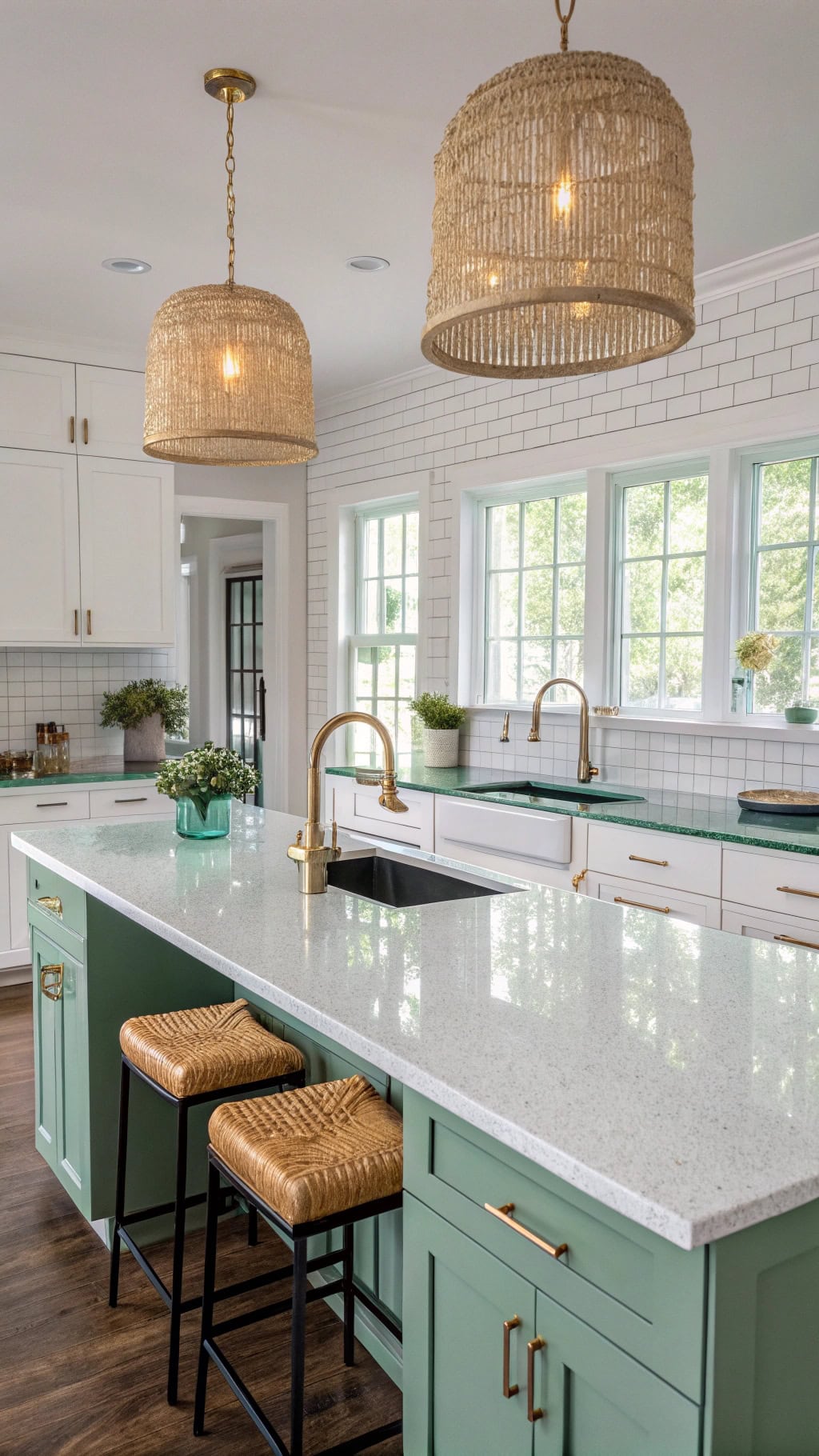sustainable green glass counters