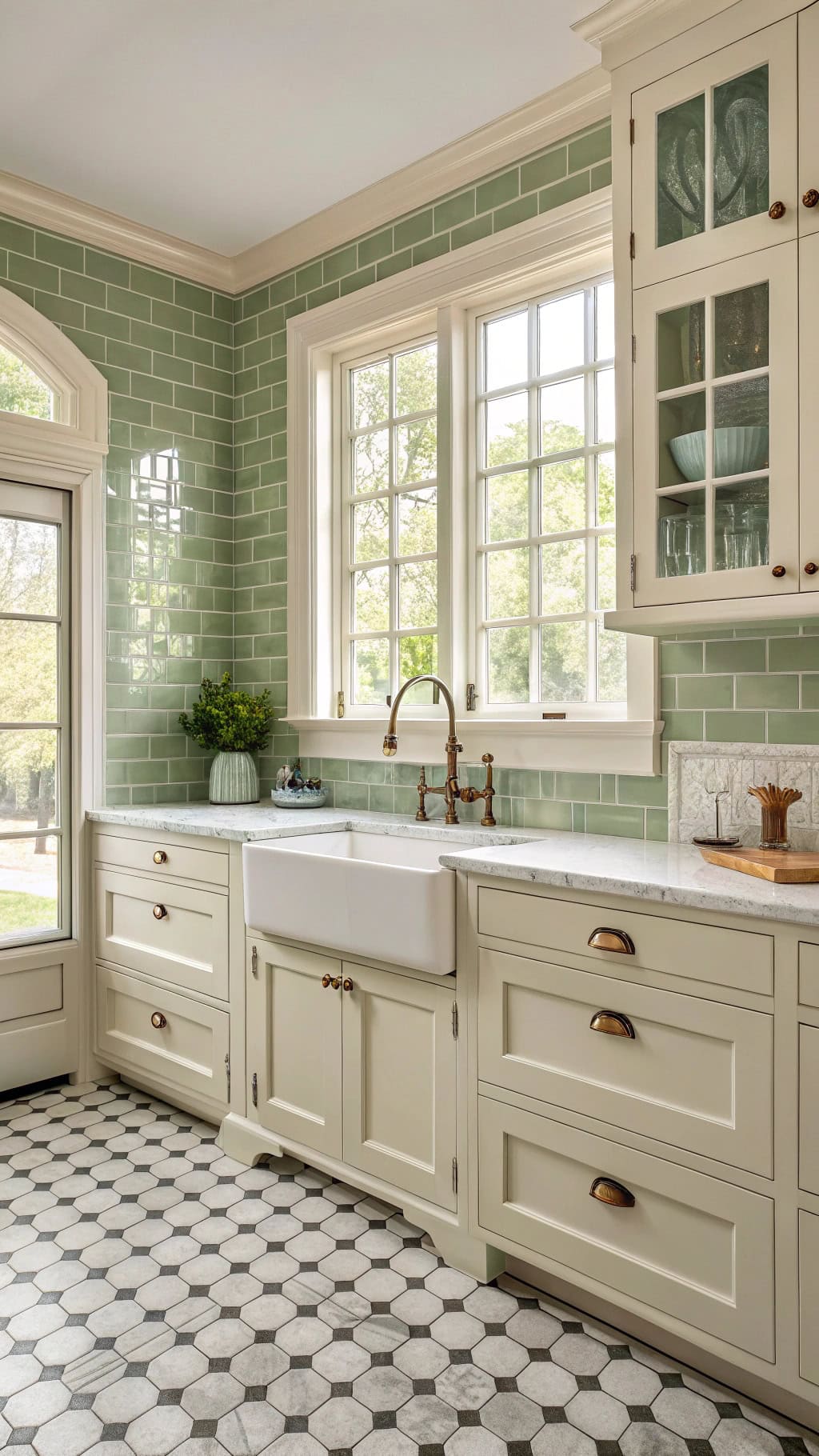 vintage sage kitchen design