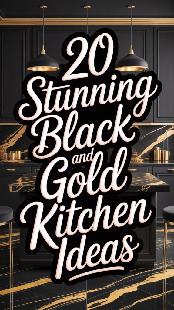 20 Stunning Black and Gold Kitchen Ideas