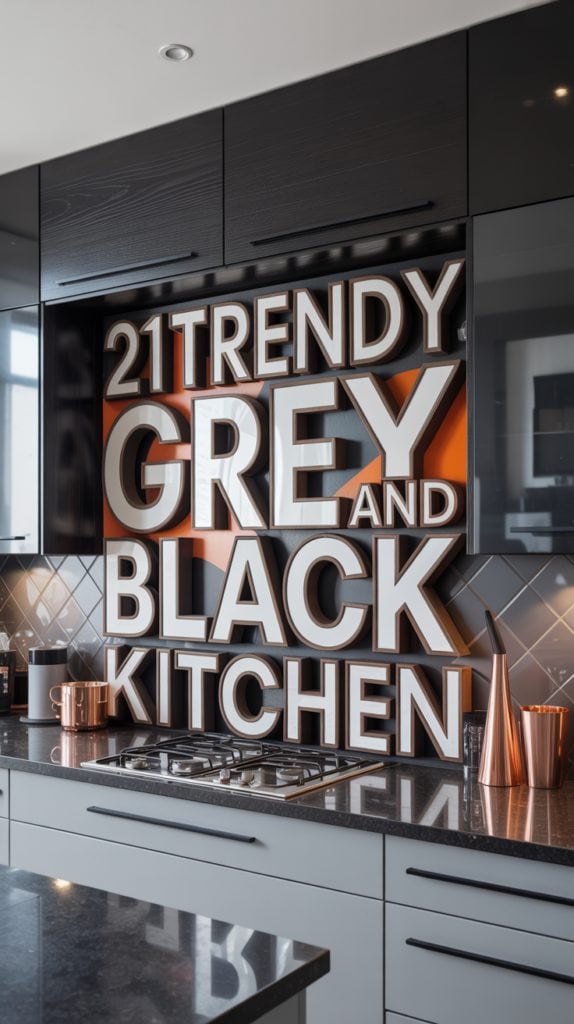 21 Stunning Grey and Black Kitchen Designs
