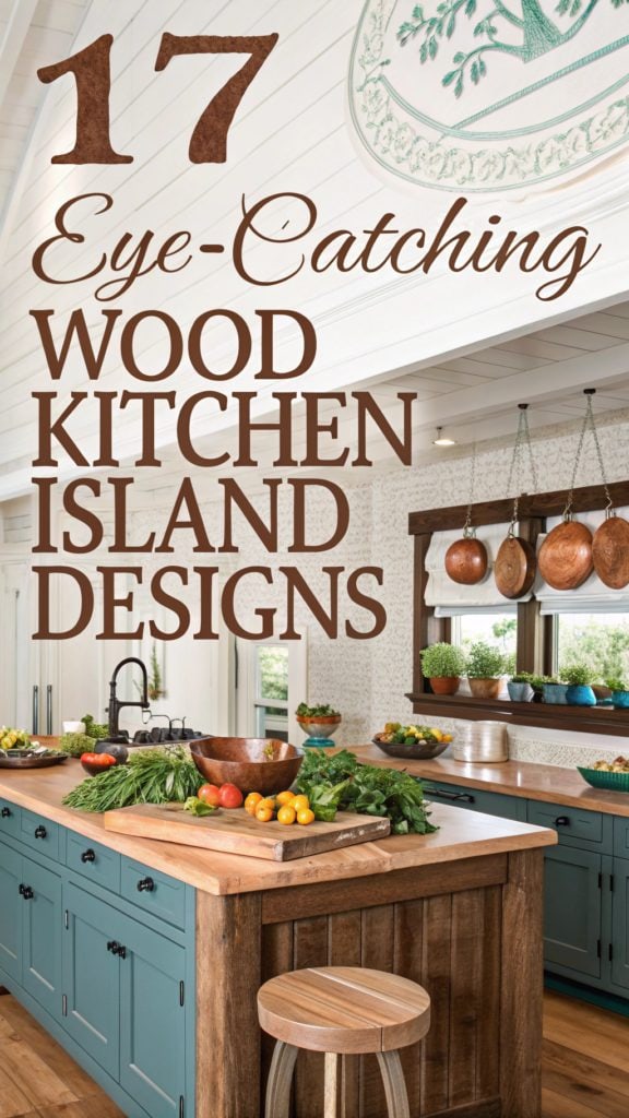 17 Eye-Catching Wood Kitchen Island Designs