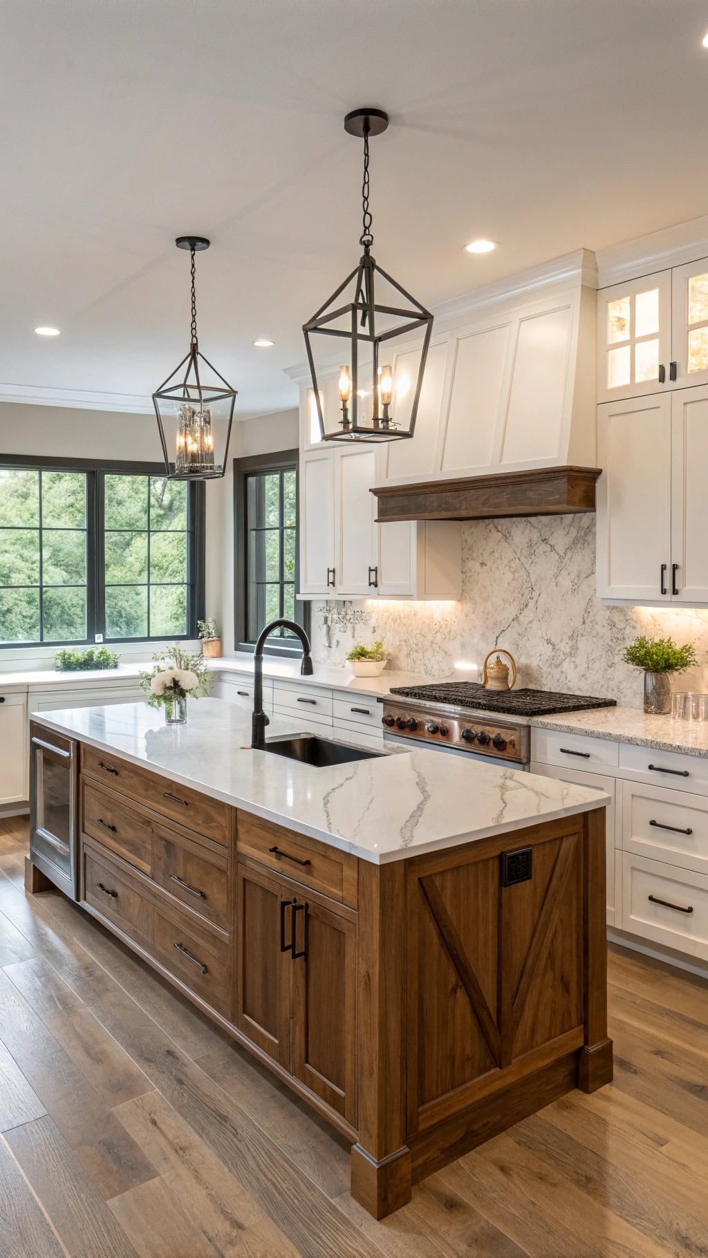 alder wood kitchen island