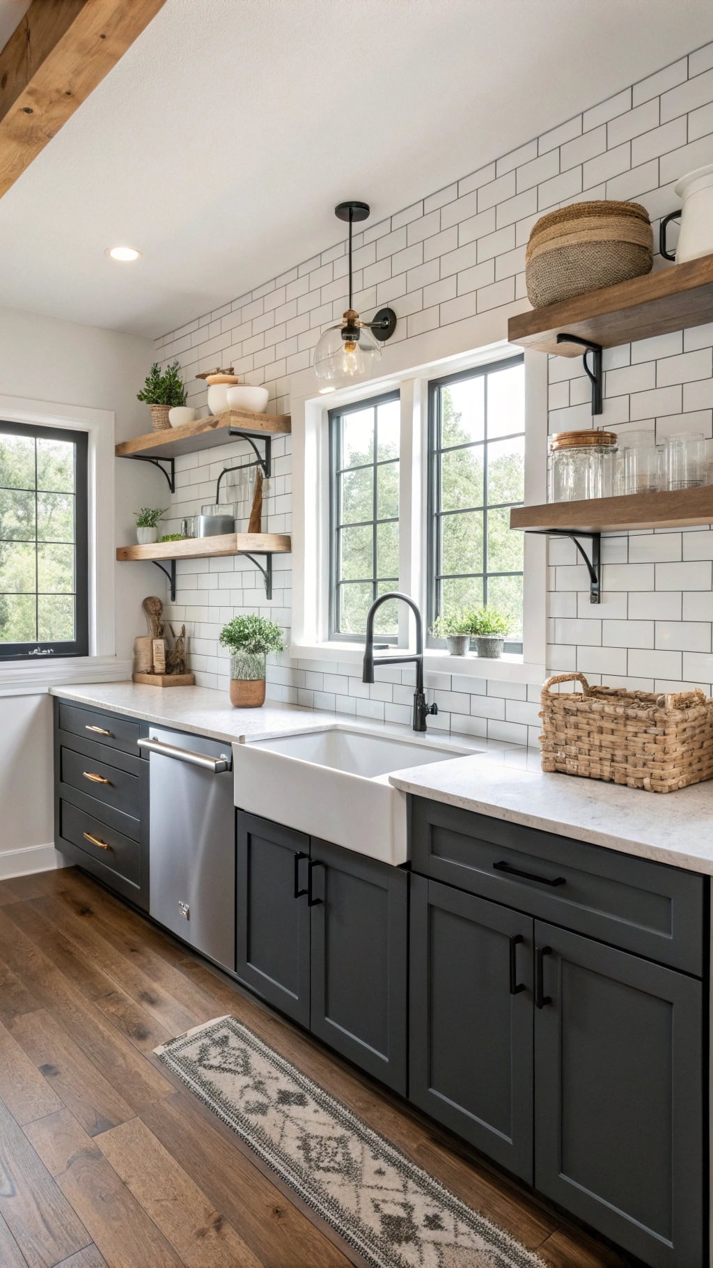 balanced open shelving solution