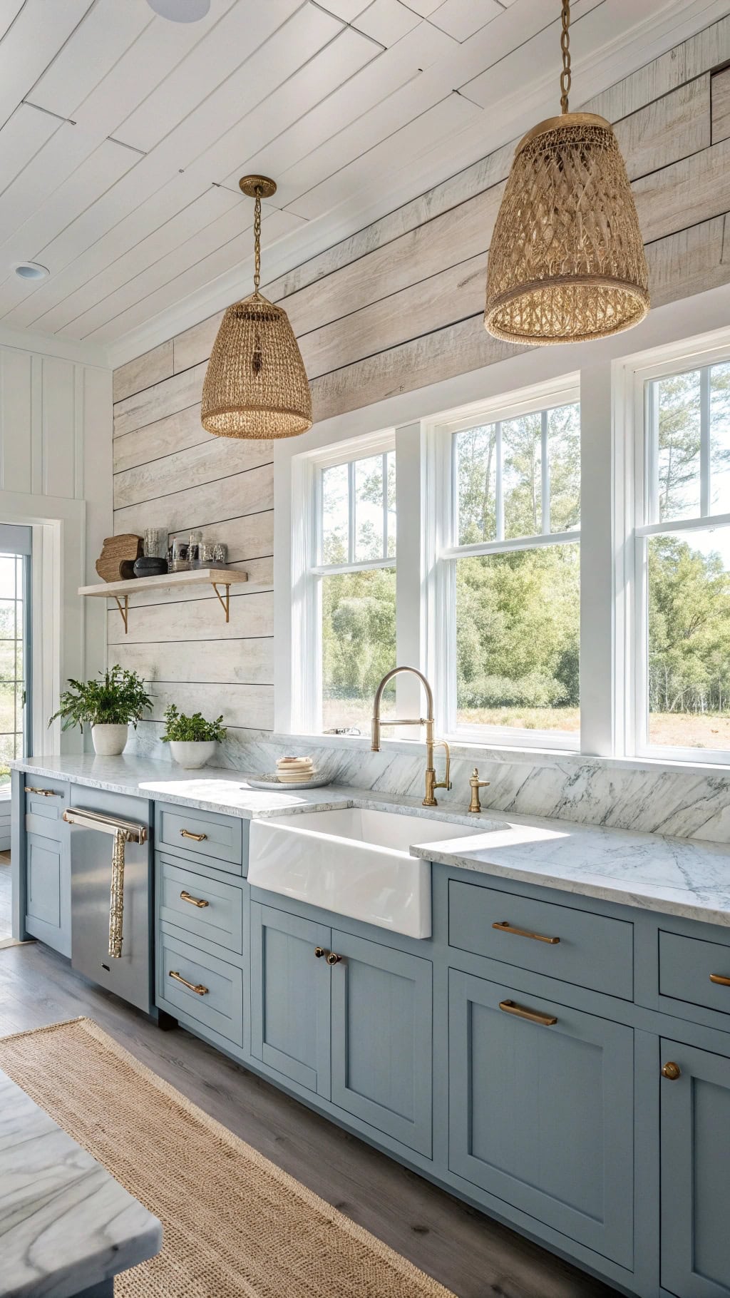 beachy driftwood kitchen vibes