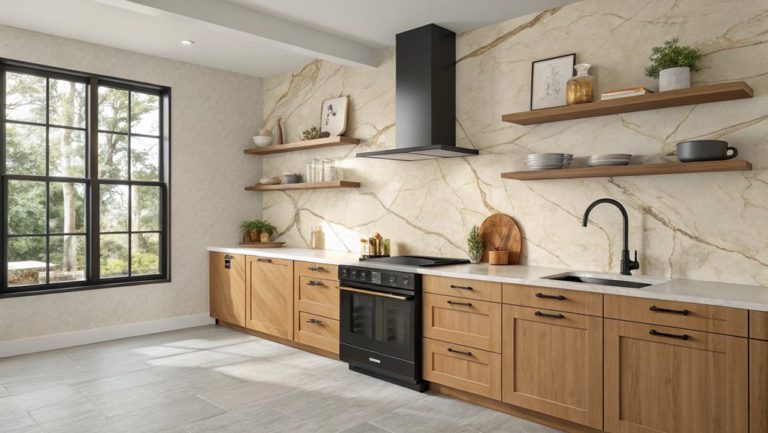 beige and wood kitchen designs
