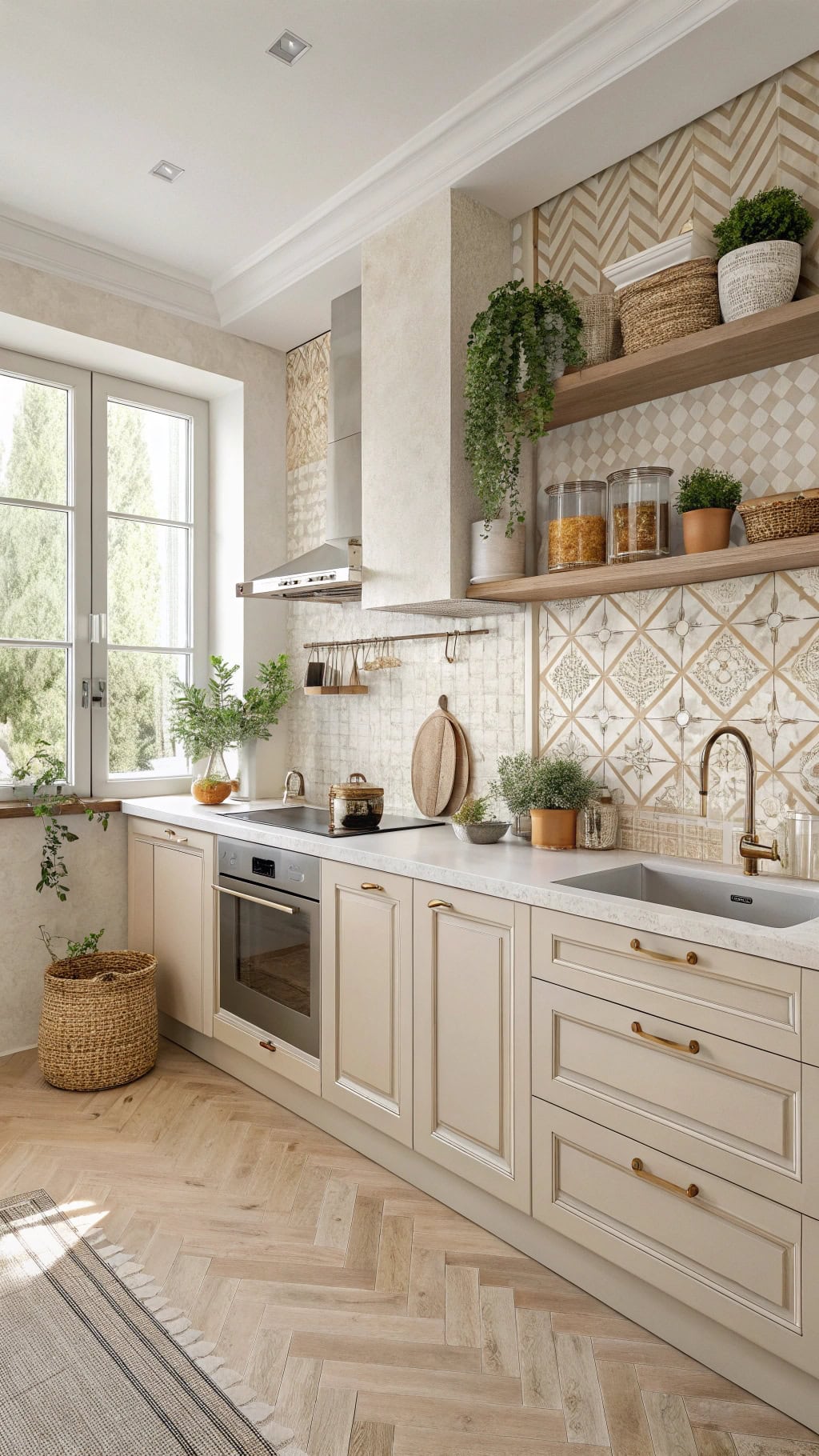 beige backsplash pattern inspiration