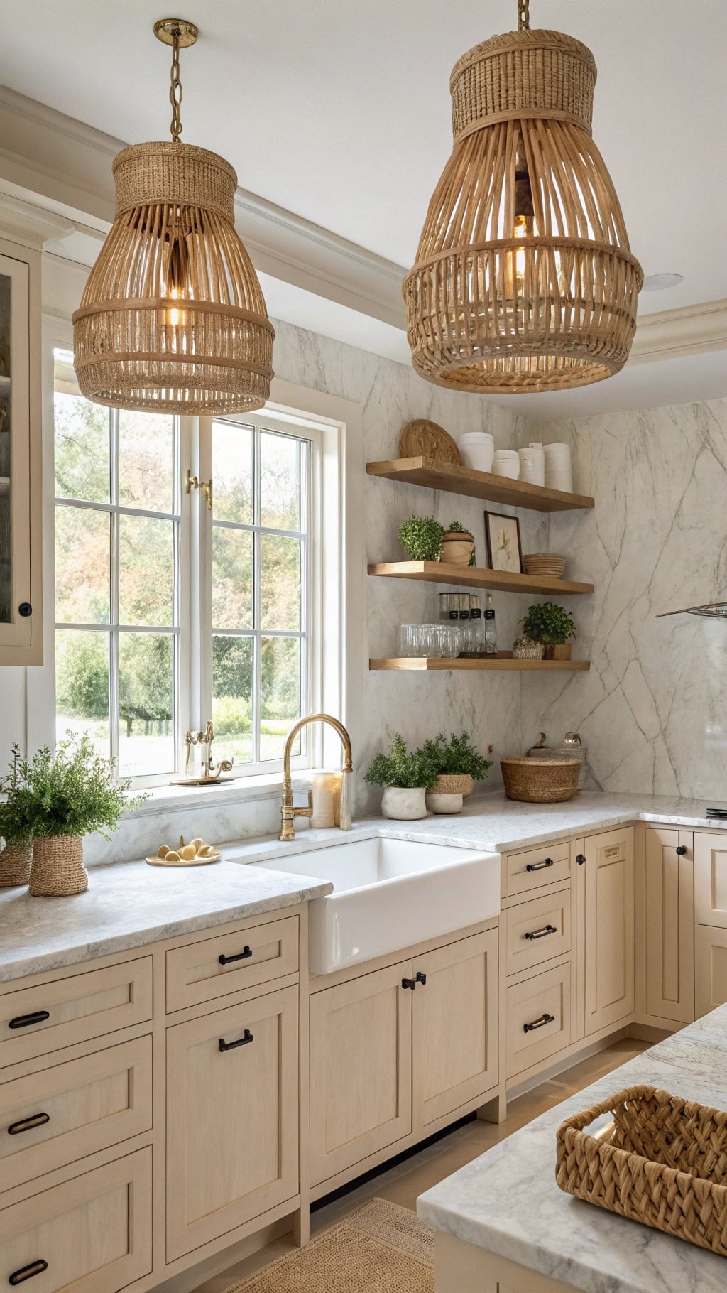 beige kitchen lighting solutions