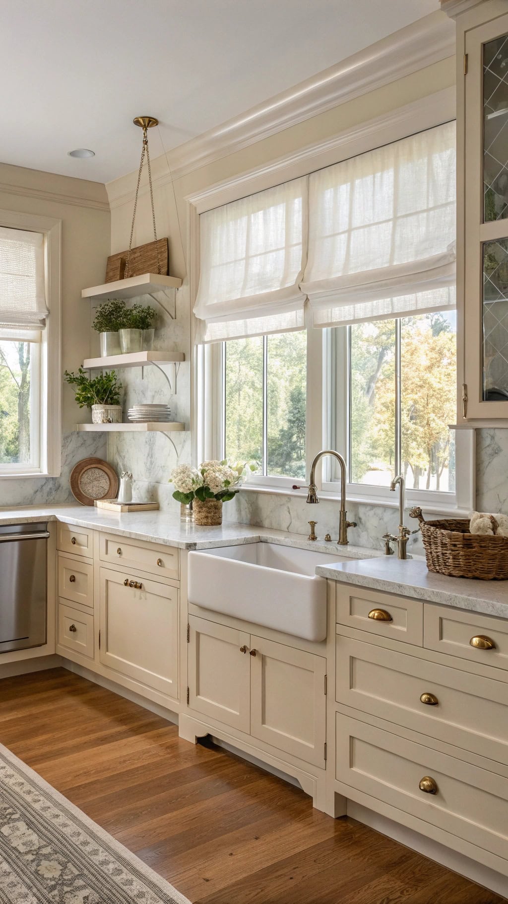 beige kitchen window elegance