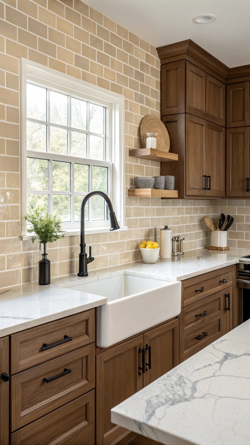 beige subway tile charm