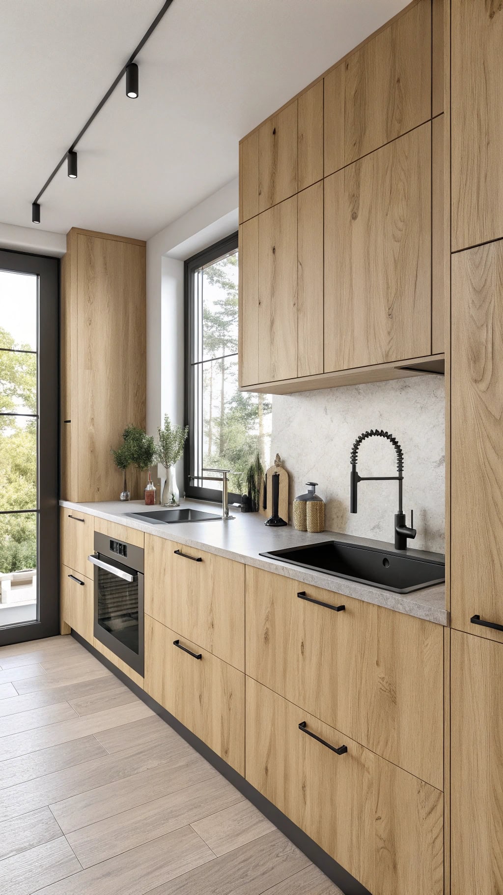 birch cabinet light tones