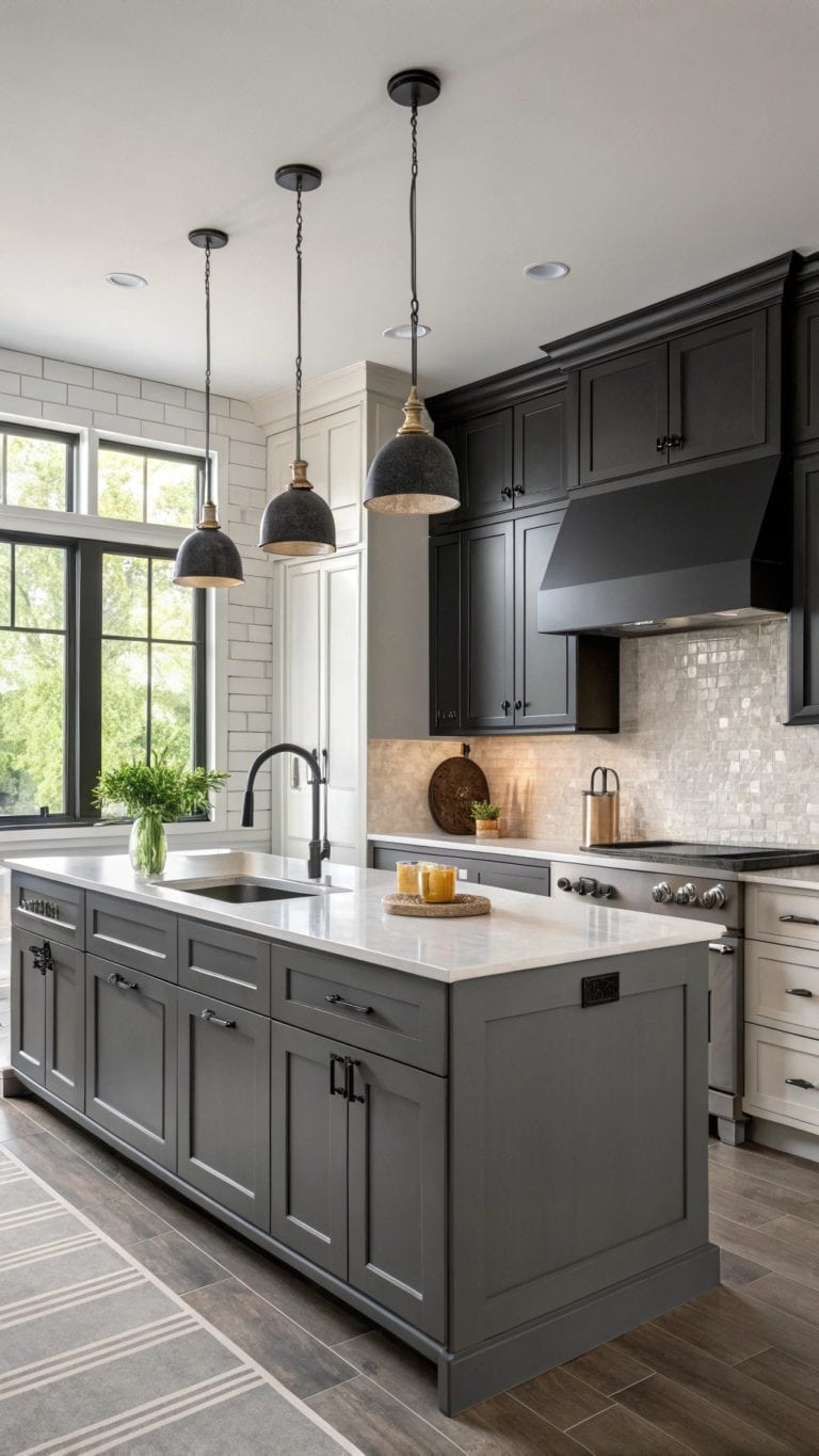 black and cream kitchens