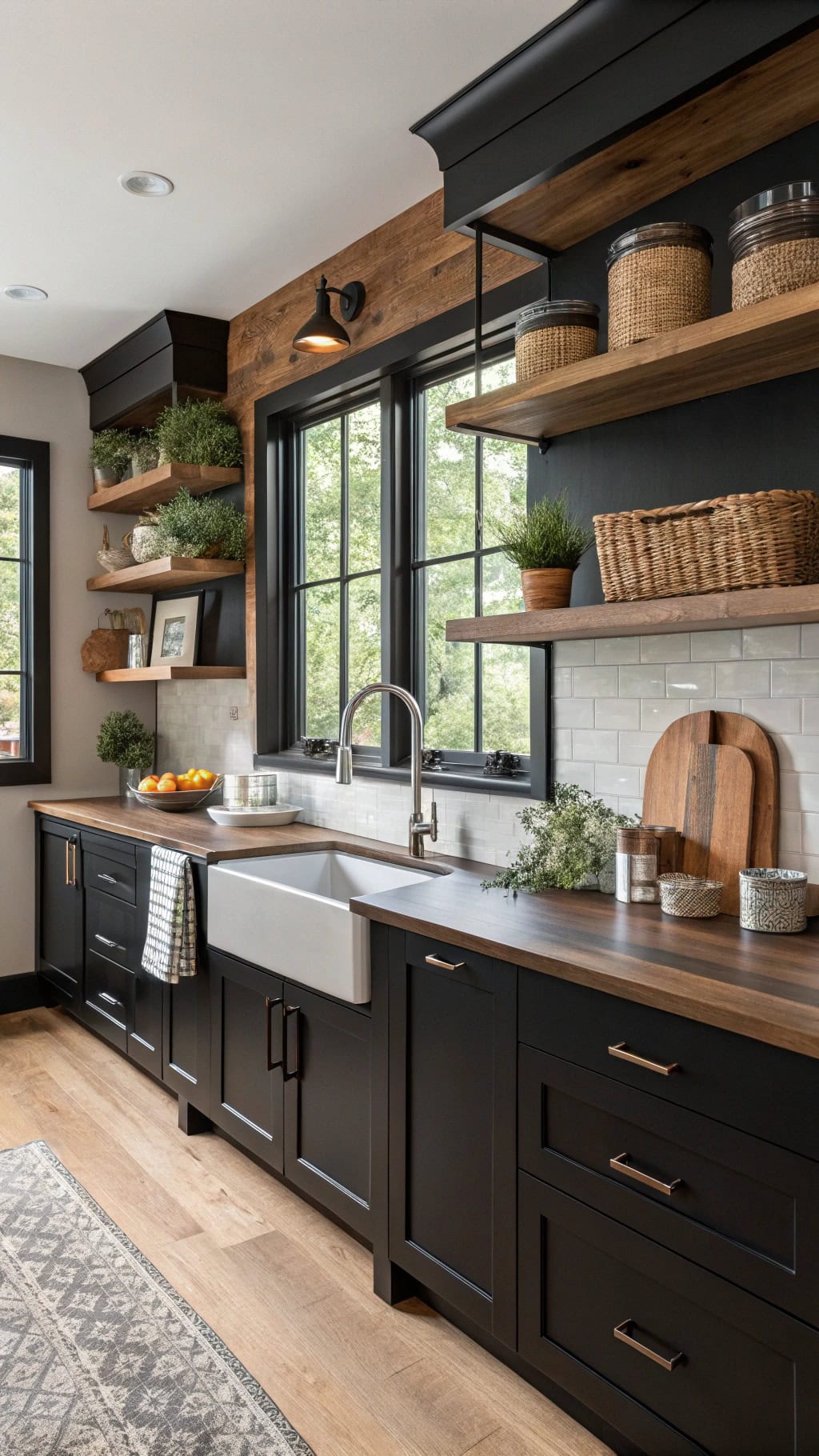 black and wood harmony