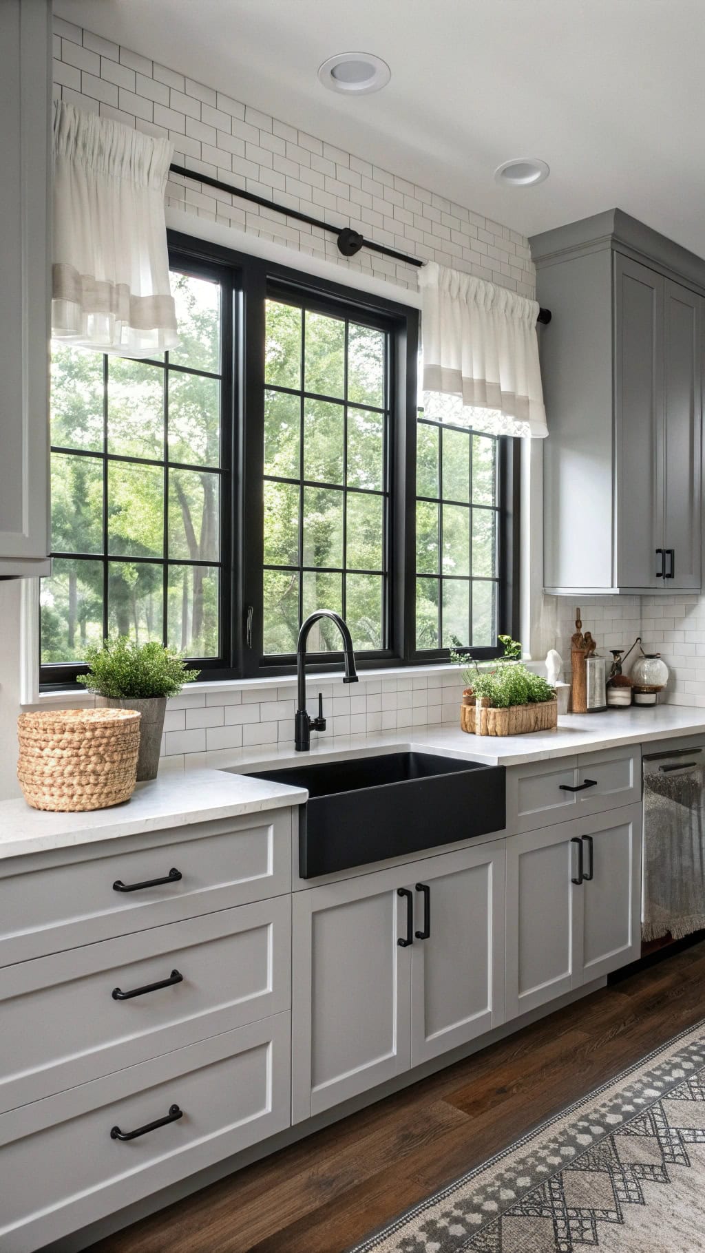 black frames bright accents