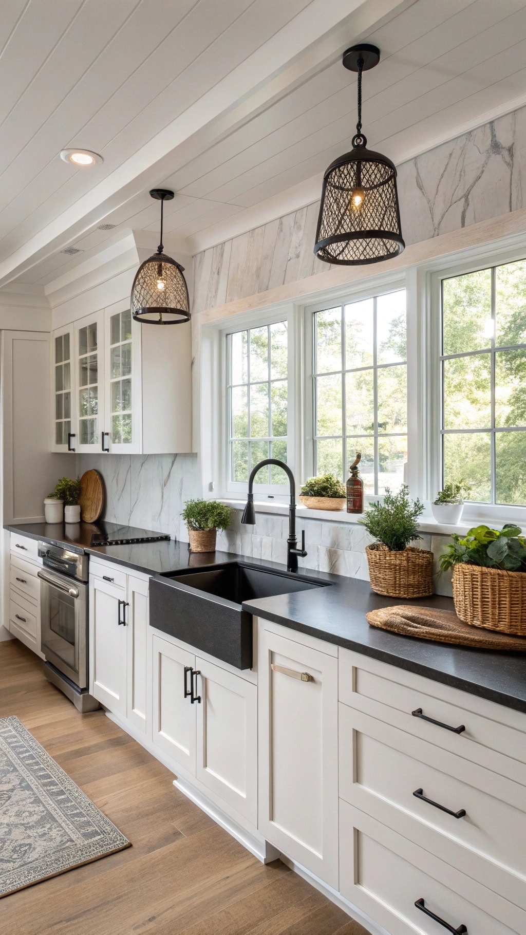 black steel island elegance