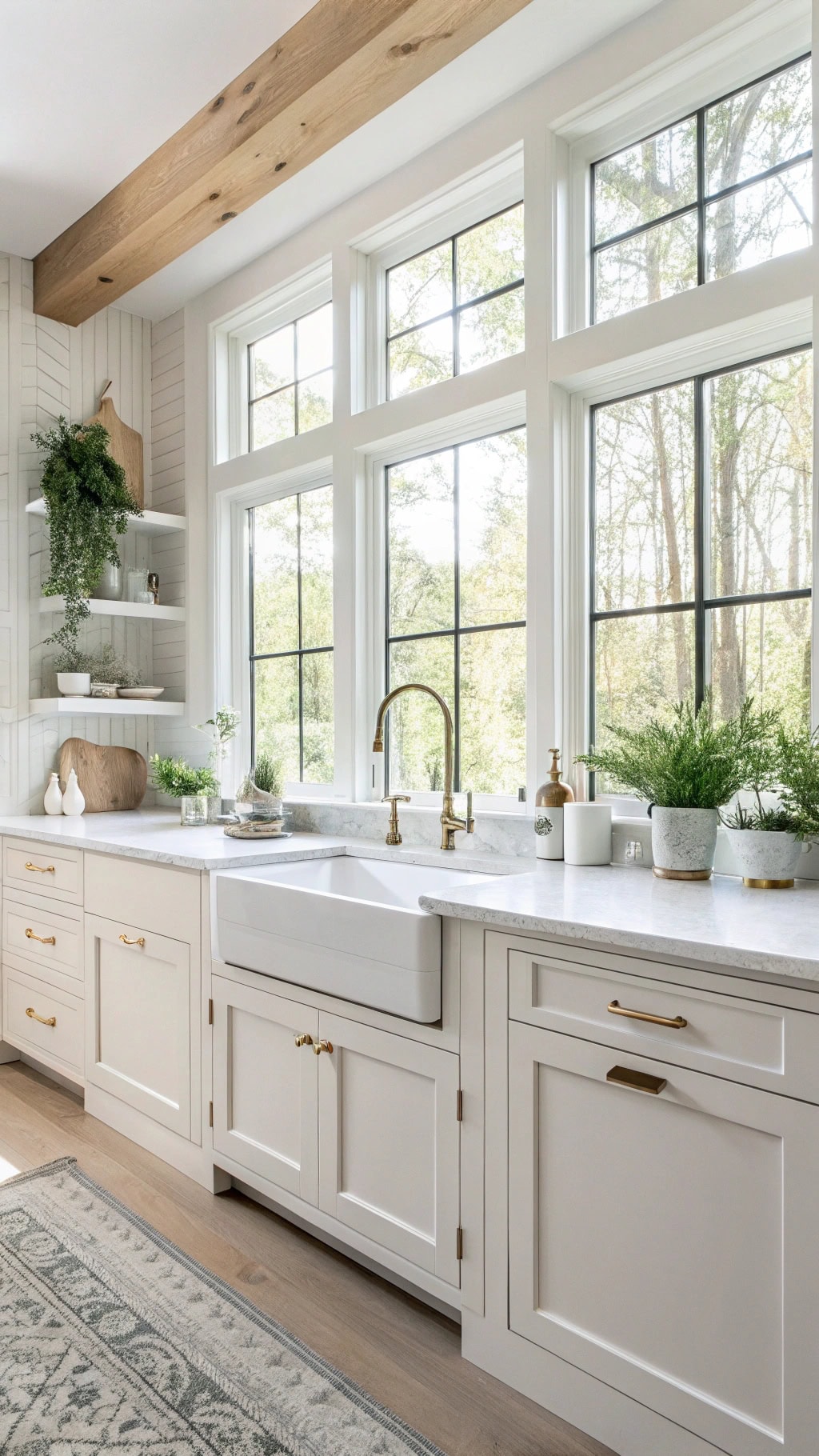 bleached oak window sills