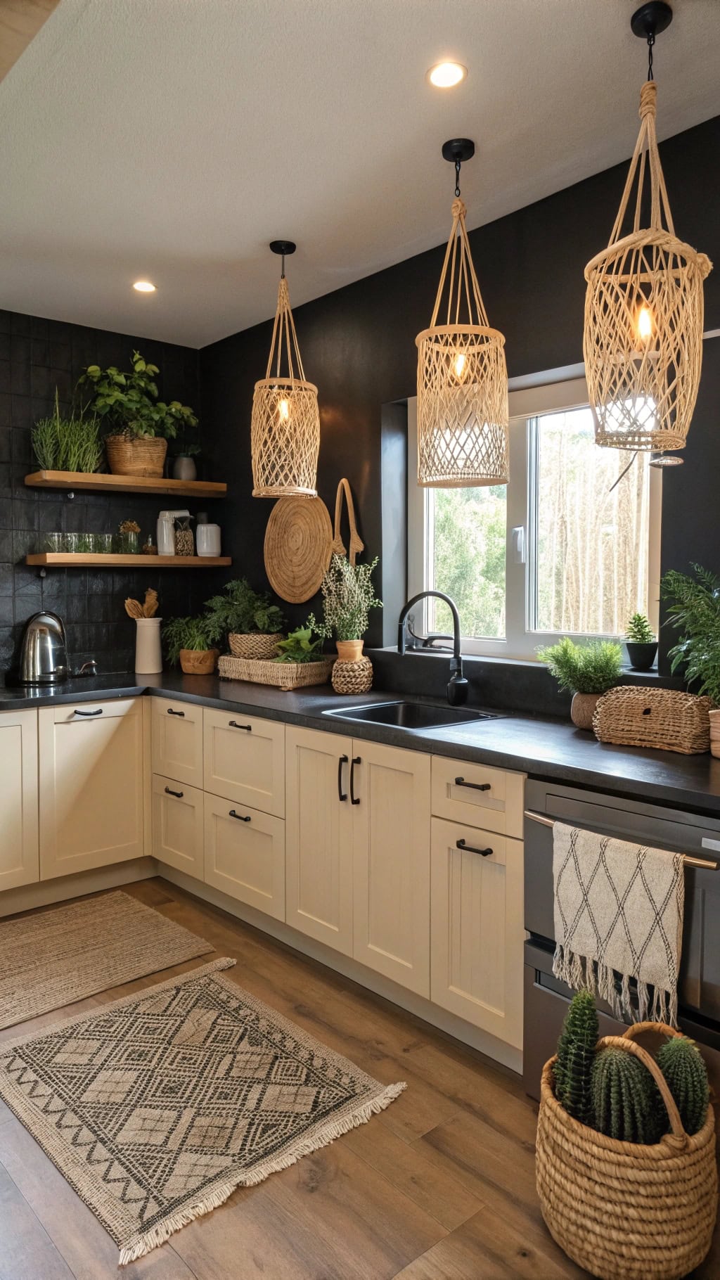 boho woven texture accents