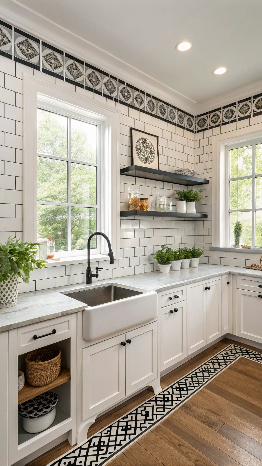 bold backsplash border designs
