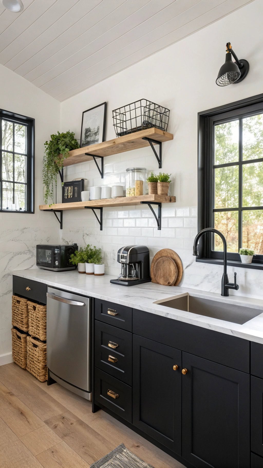 bold black appliance display