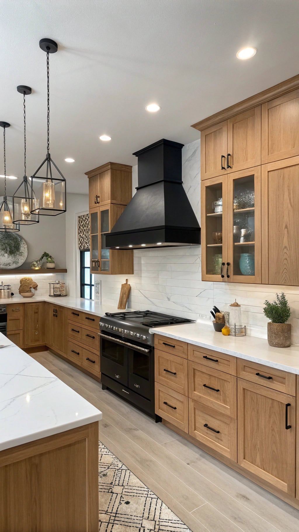 bold black range hood accent
