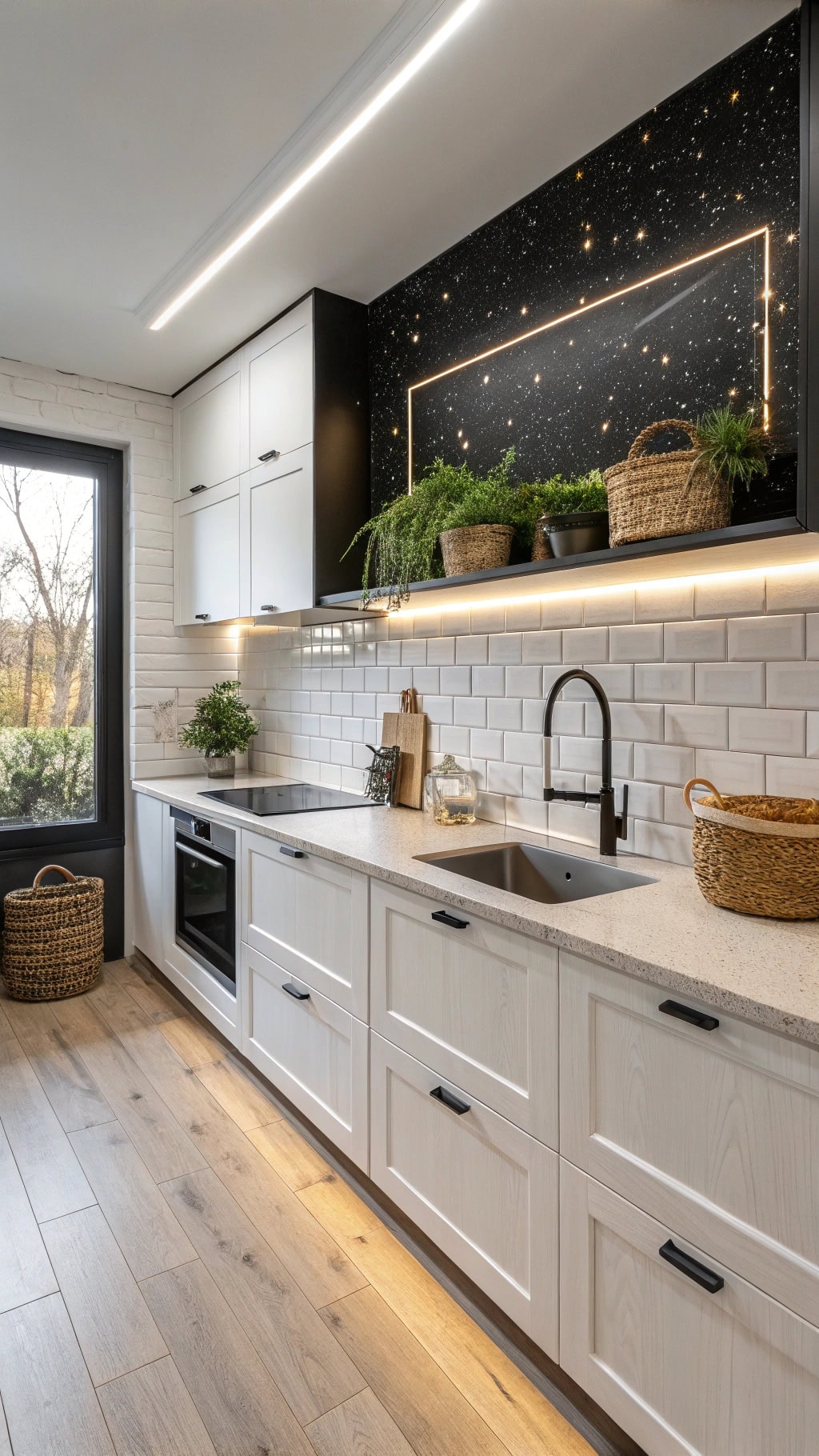 bold black terrazzo accent