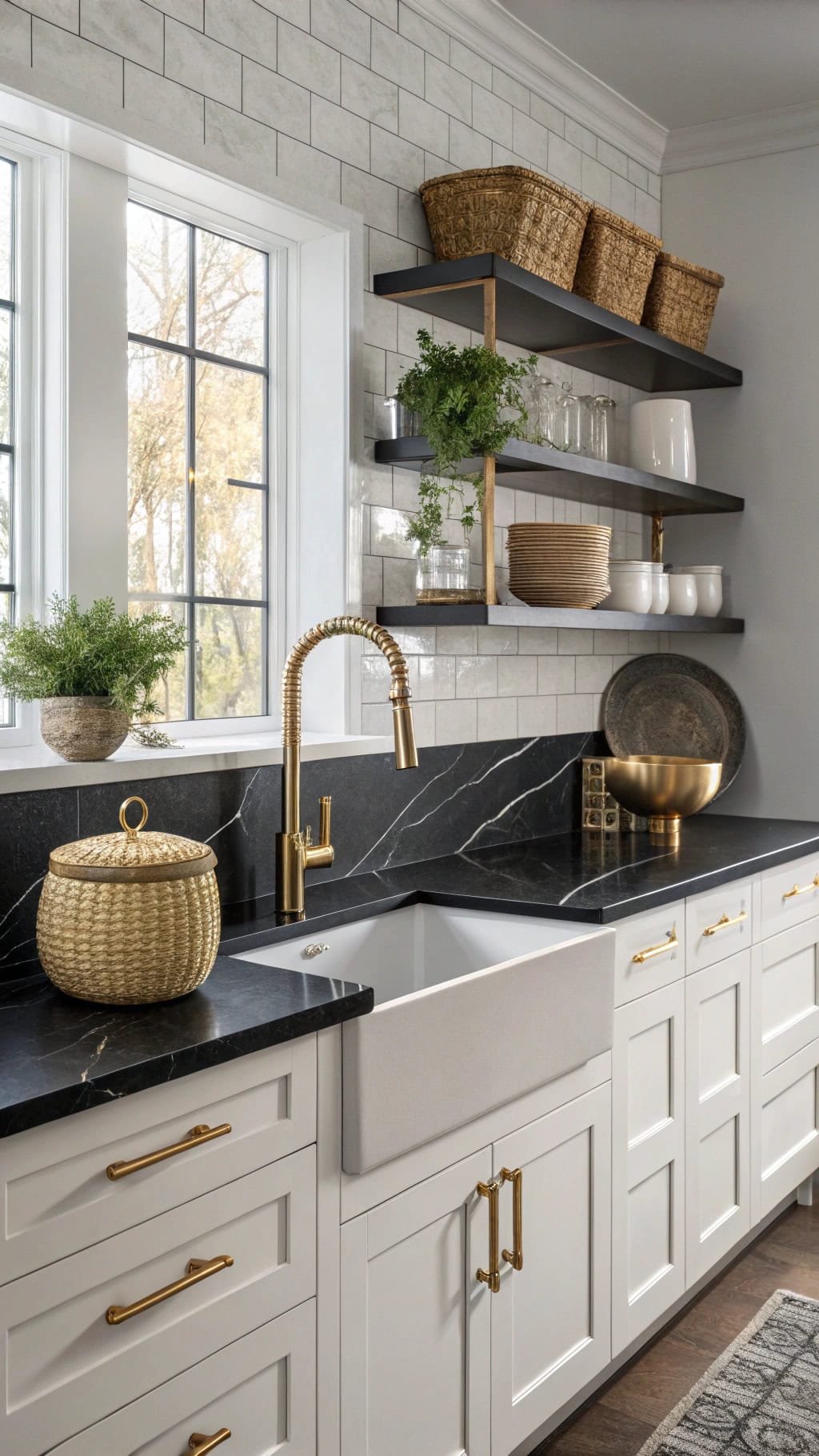 bold black warm brass