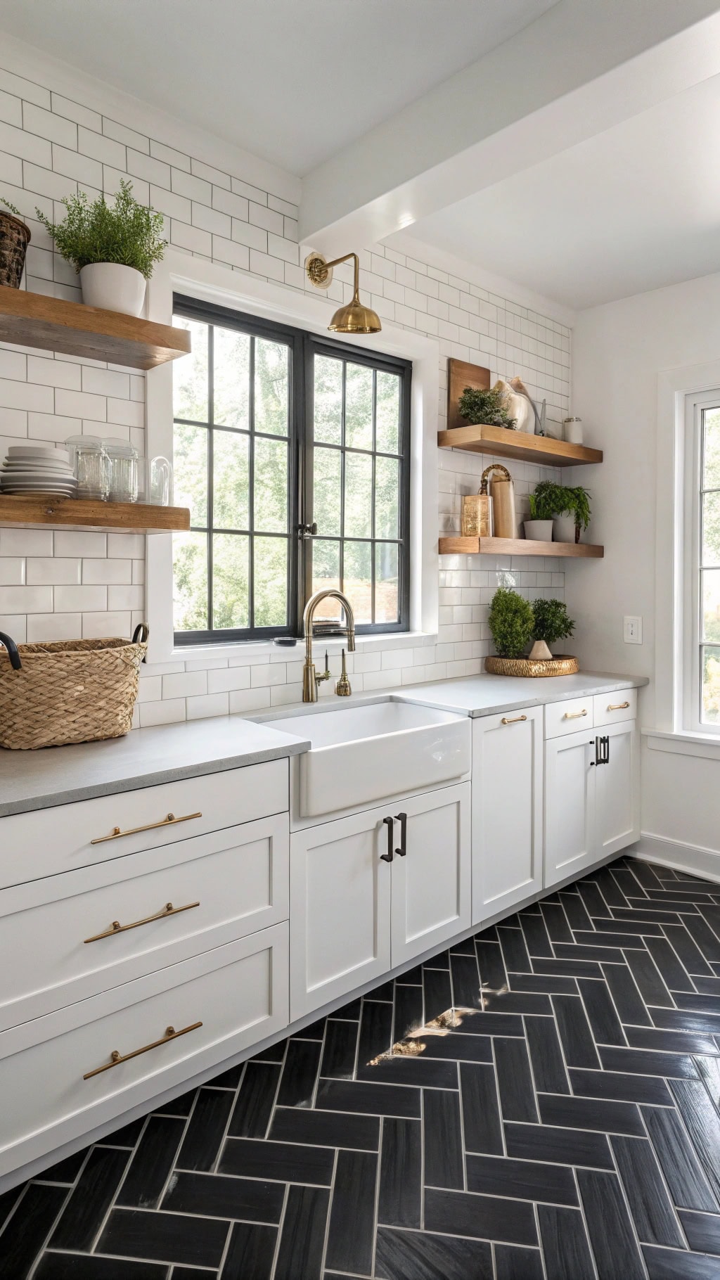 bold chevron kitchen design