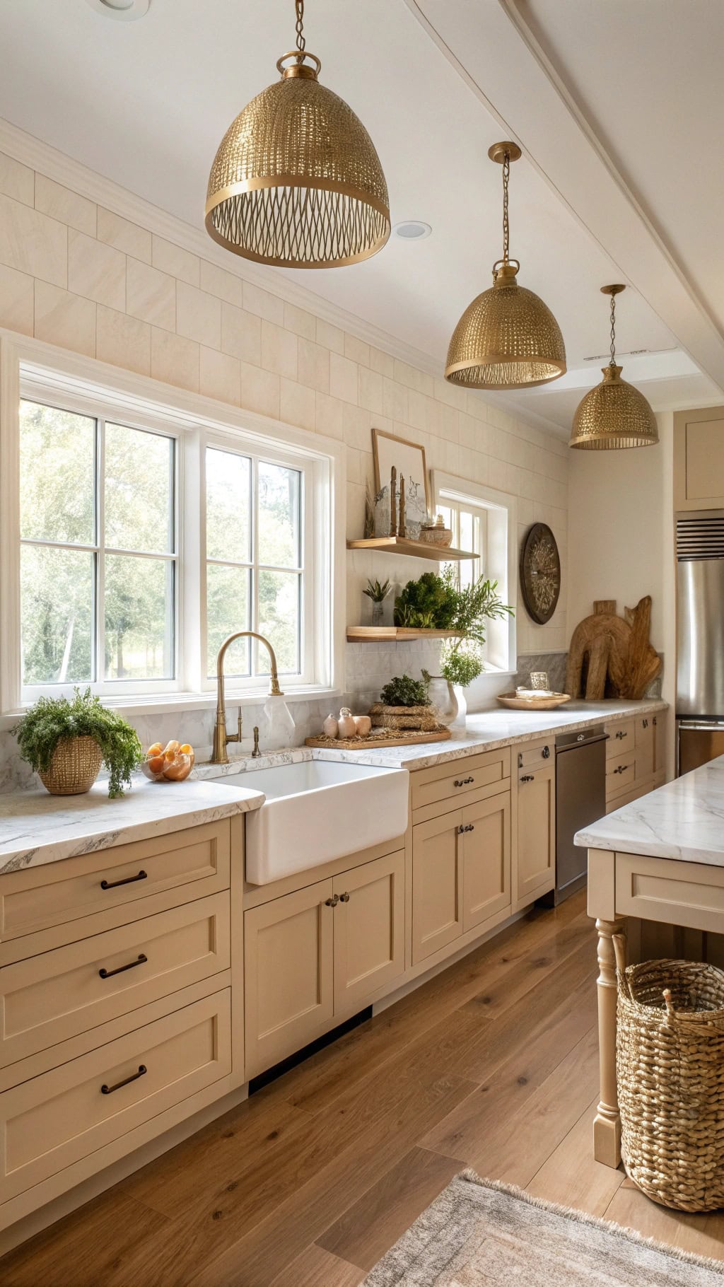 bold lighting enhances beige
