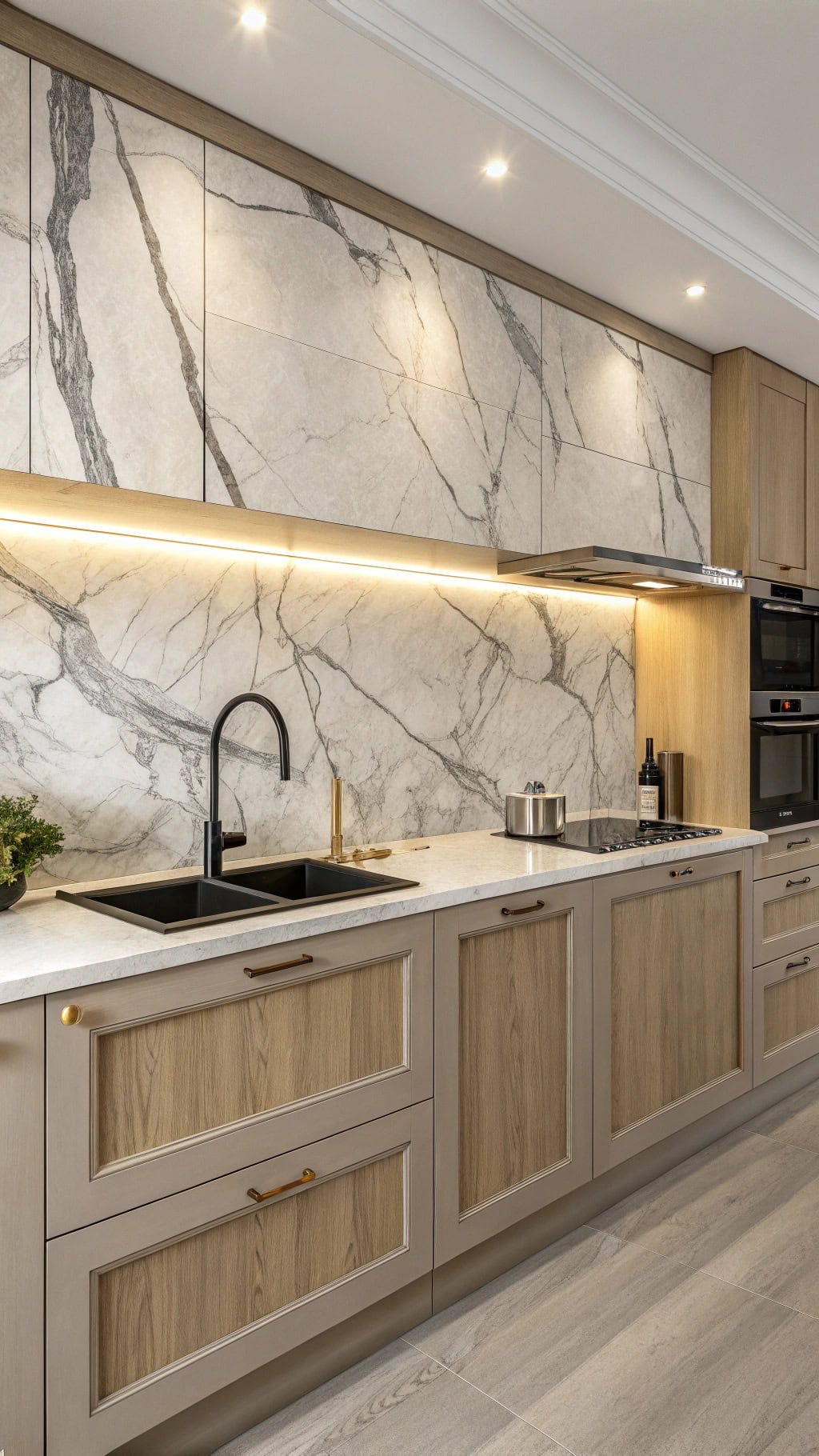 bold marble backsplash elegance