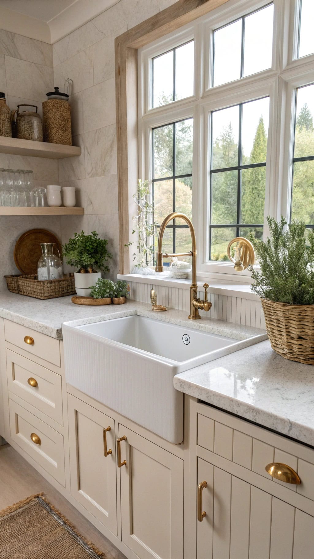 brass accents for kitchens
