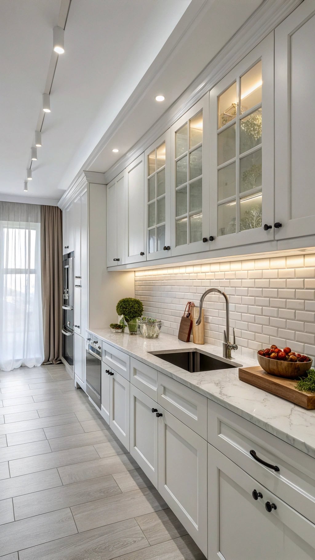 bright airy efficient kitchen