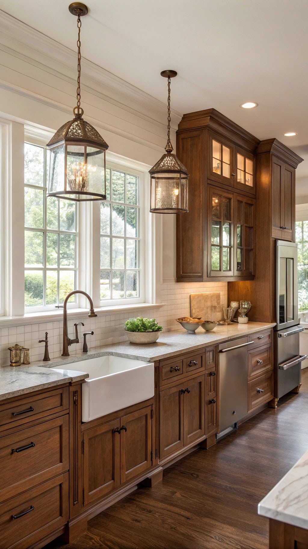 cedar cabinets with rustic charm