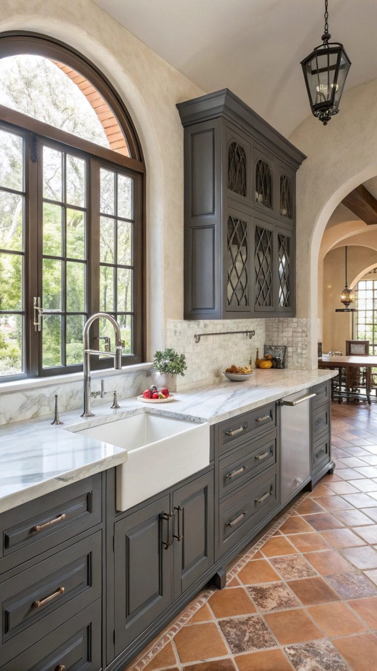 charcoal gray kitchen cabinets