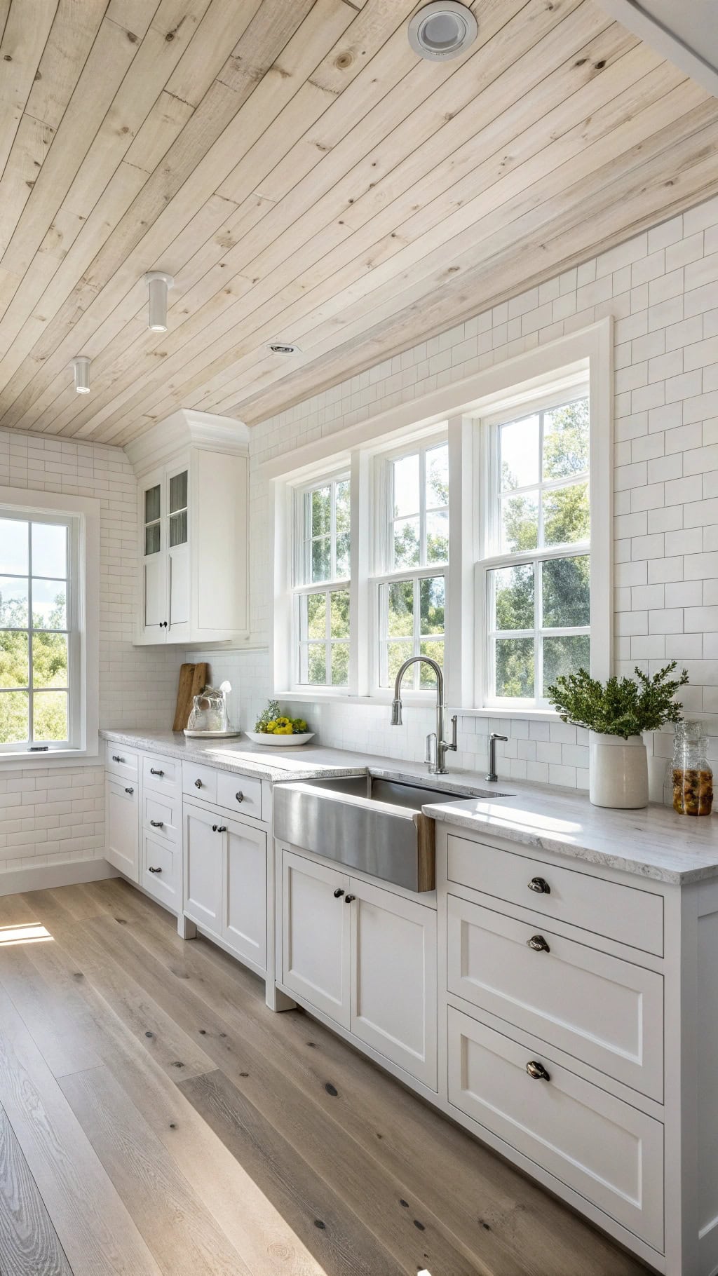 charming whitewashed pine ceilings