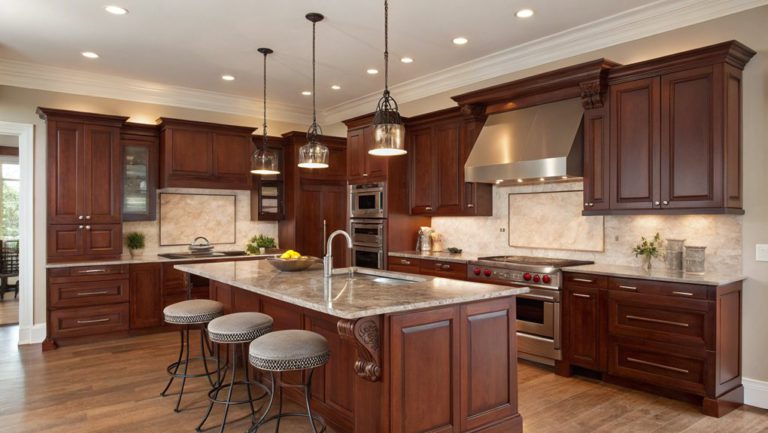 cherry wood cabinet kitchens