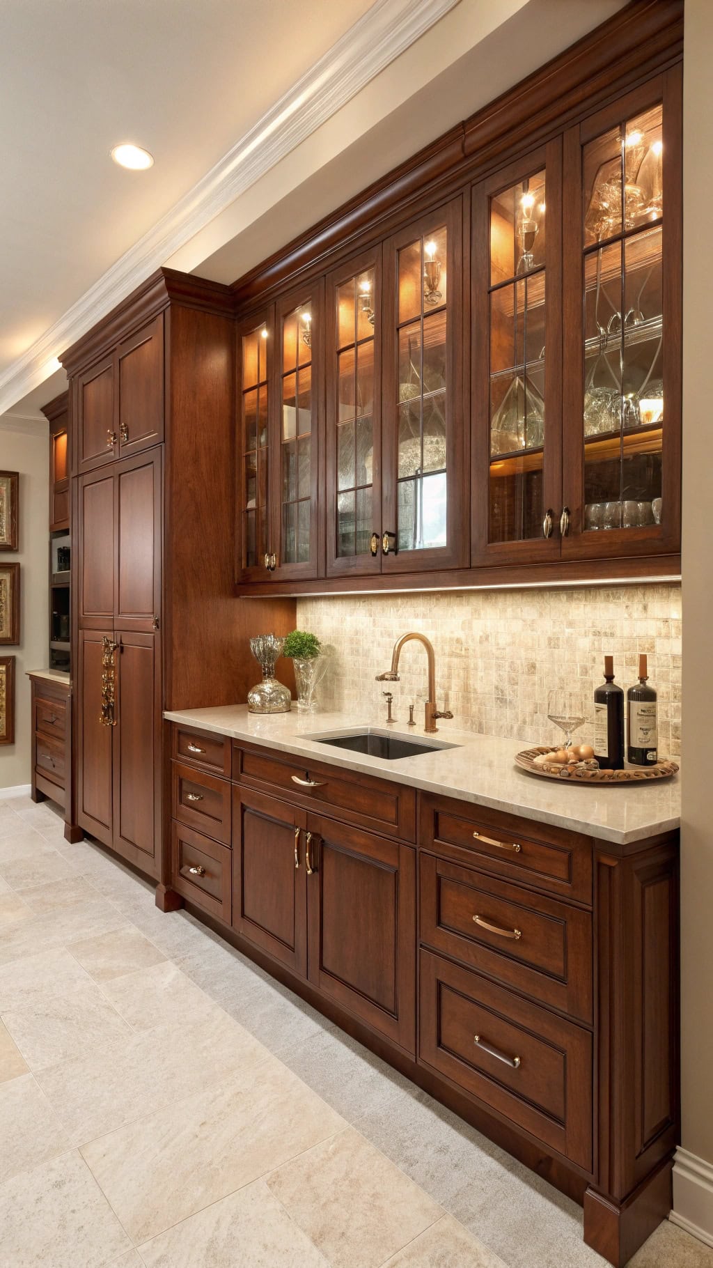 cherry wood kitchen elegance