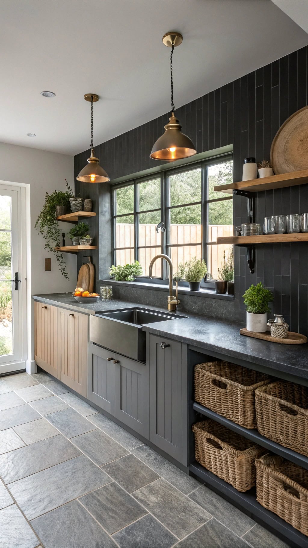 chic black ombre tiles