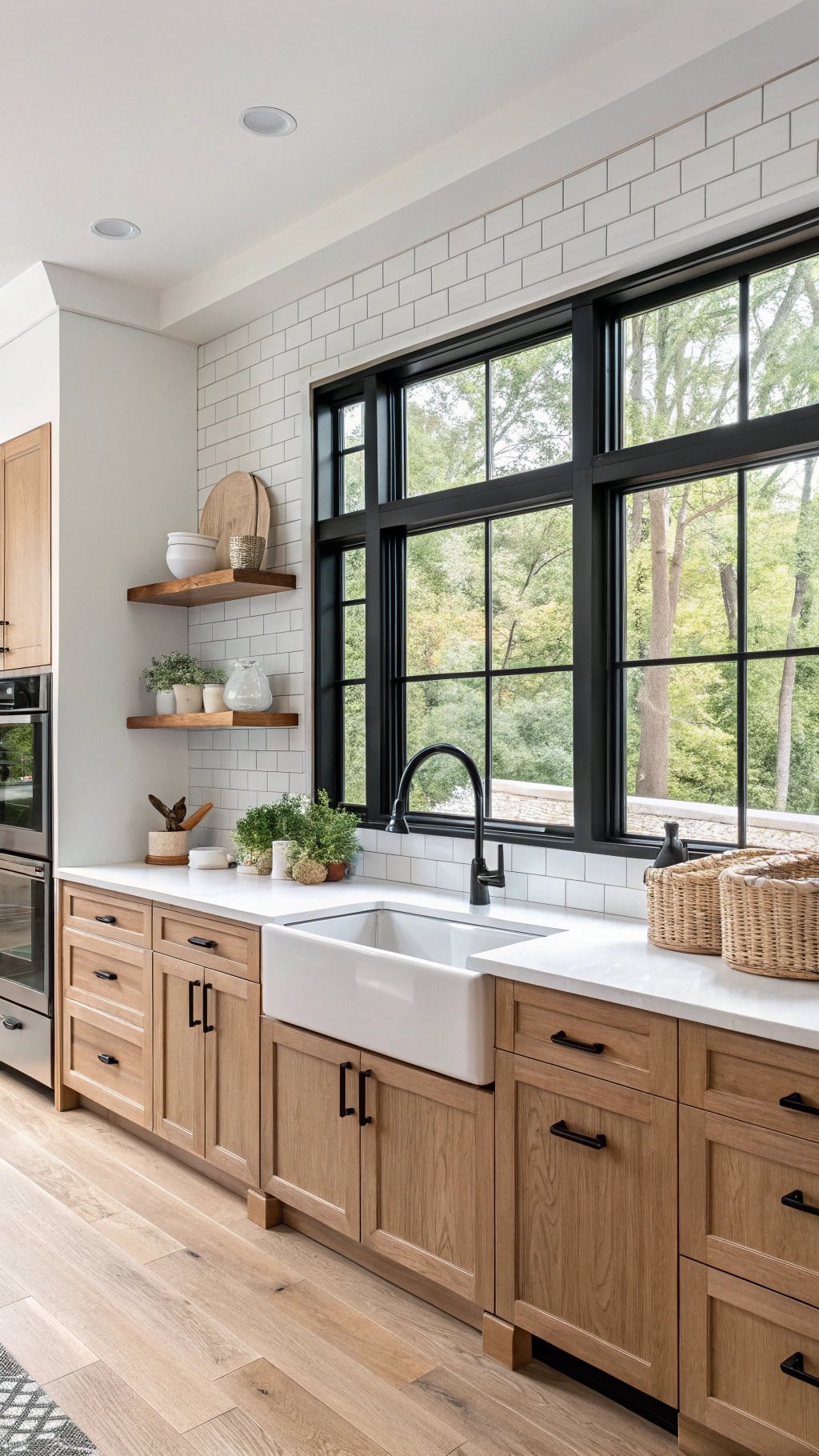 chic black window frames