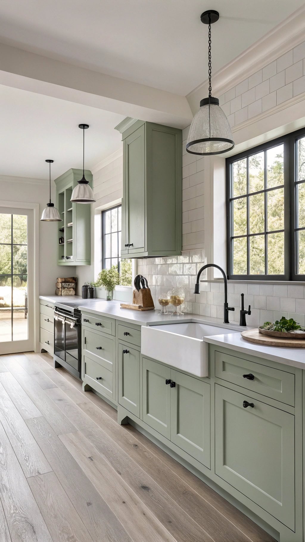chic scandinavian painted floors